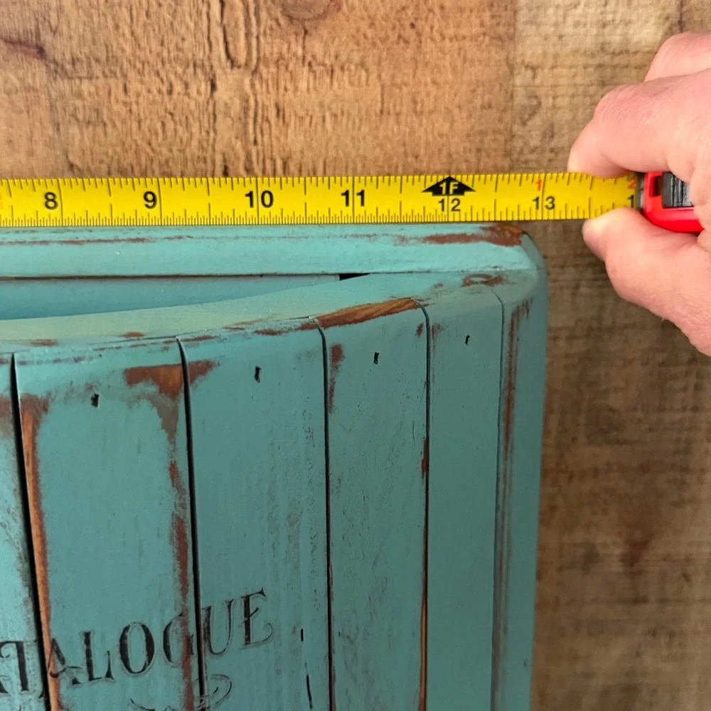 Vintage Inspired Upcycled Shabby Chic Floral Wooden Half Bucket Wall Pocket - Picture 10 of 13